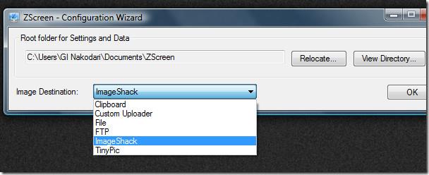 Faça uma captura de tela e carregue-a online com o ZScreen