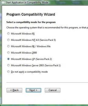 เรียกใช้โปรแกรมที่ไม่เข้ากันได้กับ Windows 7/Vista