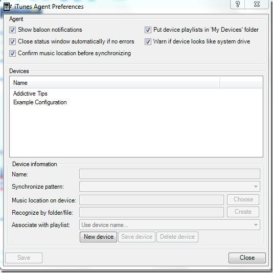 iTunes Agentを使用してiPod以外のmp3プレーヤーをiTunesと同期する