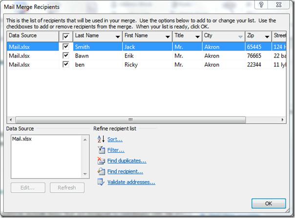 Mala direta do Word 2010
