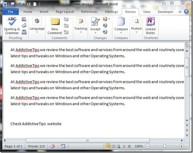 Controlar alterações em documentos do Word 2010