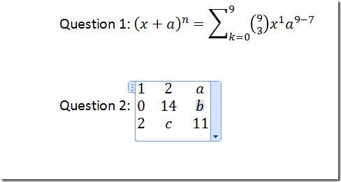 Adicione equações matemáticas com o editor de equações do Word 2010