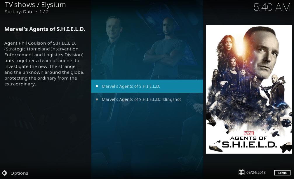Cómo ver la quinta temporada de Agents of Shield online (con Kodi Streaming incluido)
