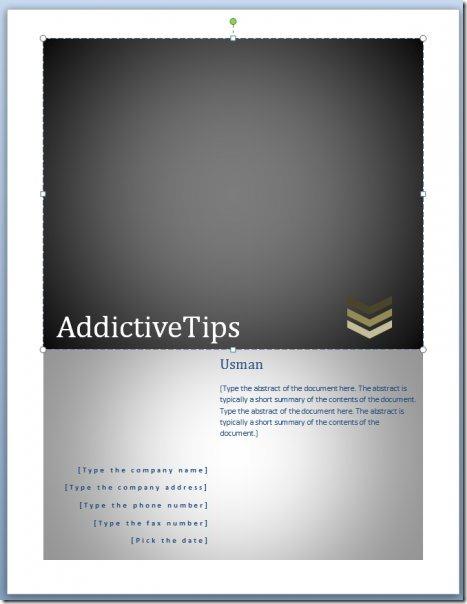 Como inserir rapidamente a capa da página em um documento do Word 2010