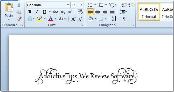 在 Word 2010 套用字體樣式集和連字