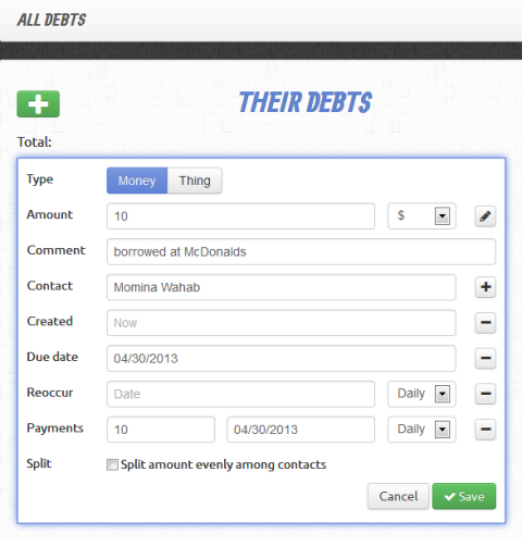 Jejaki Hutang & Item yang Dipinjam Merentas PC, Mac, Android & iOS Dengan Saya Berhutang dengan Anda