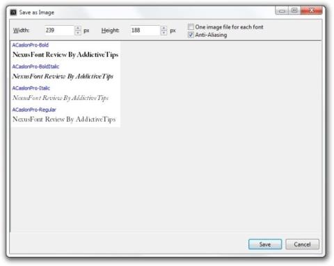 NexusFont: Urus Fon Pada PC Anda & Eksport Peta Karakter Sebagai Imej