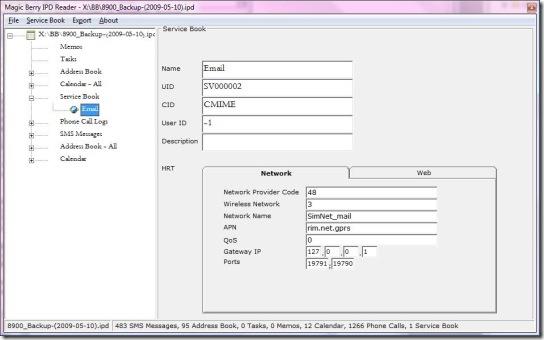 MagicBerry – Extraire le contenu du fichier de sauvegarde IPD BackBerry
