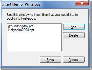 النشر إلى Posterous من Windows Live Writer