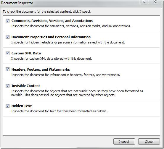 Preparar documento do Word 2010 para distribuição [Menu Preparar]