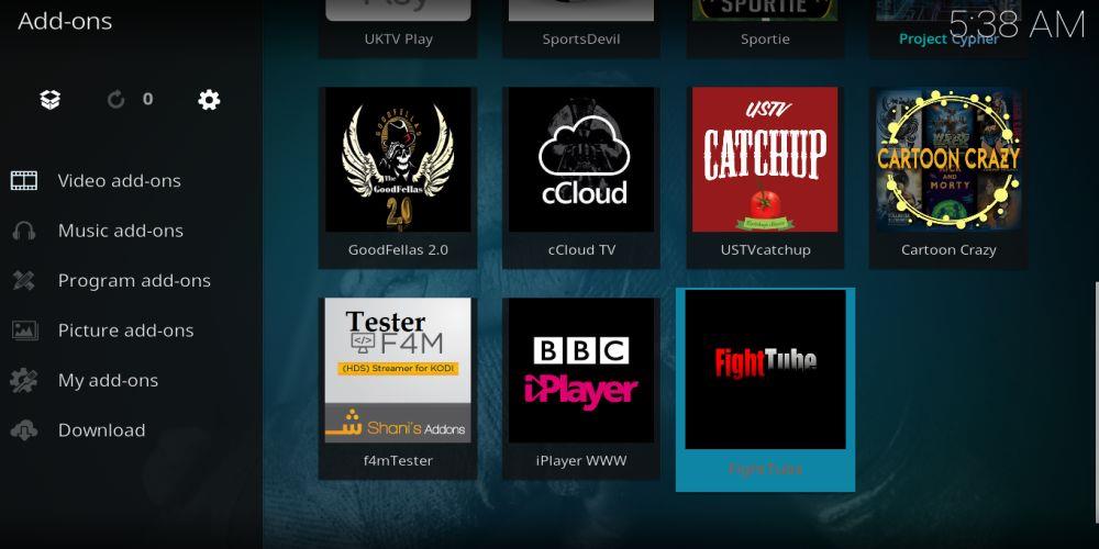 FightTube Kodi 插件 – 格鬥運動的絕佳插件 FightTube Kodi 插件 – 格鬥運動的絕佳插件