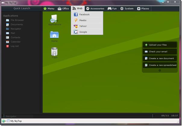 My SkyTop – Kostenloser virtueller Online-Web-Desktop