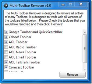Rimuovi le barre degli strumenti indesiderate dal tuo sistema