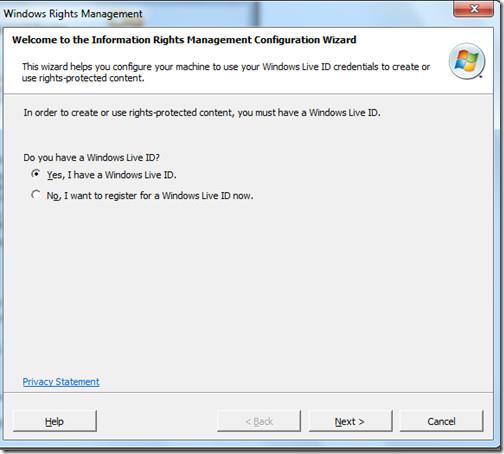 Outlook 2010: Gerenciamento de Direitos de Informação