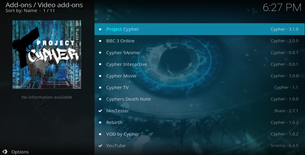 Project Cypher für Kodi: So installieren Sie das Project Cypher Kodi-Add-on Project Cypher für Kodi: So installieren Sie das Project Cypher Kodi-Add-on