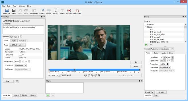 Shotcut to poręczny, wieloplatformowy edytor klipów wideo z niestandardowymi filtrami
