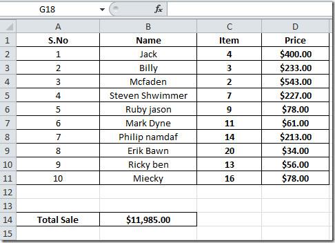 Excel 2010: Korzystanie z formuły tablicowej