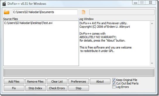 Come riparare istantaneamente un file video AVI con DivFix++ Come riparare istantaneamente un file video AVI con DivFix++