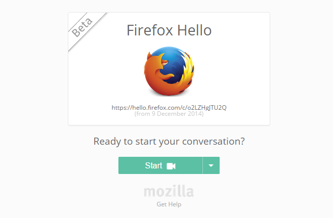 So starten Sie eine Unterhaltung mit Firefox Hello