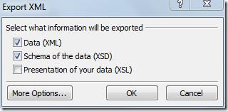 ส่งออกตาราง Access 2010 ไปยังไฟล์ข้อมูล XML ส่งออกตาราง Access 2010 ไปยังไฟล์ข้อมูล XML