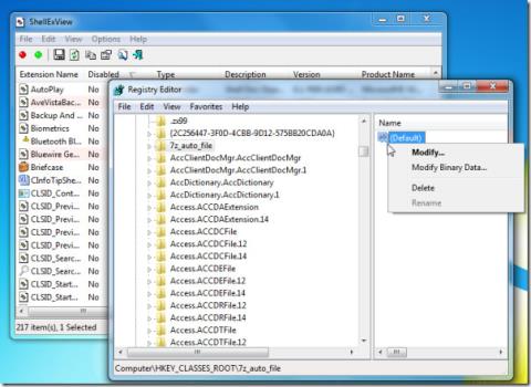 ShellExView: インストールされているすべてのシェル拡張機能を削除および管理する