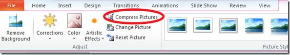 PowerPoint 2010: 画像を圧縮してプレゼンテーションのサイズを縮小する