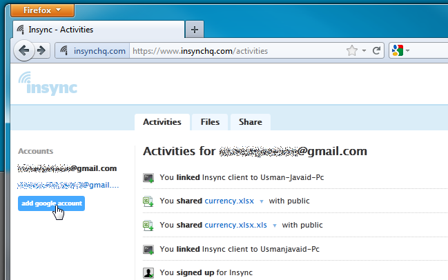 Insync：類似 Dropbox 的用戶端，用於將 Google 文件與多個桌面同步