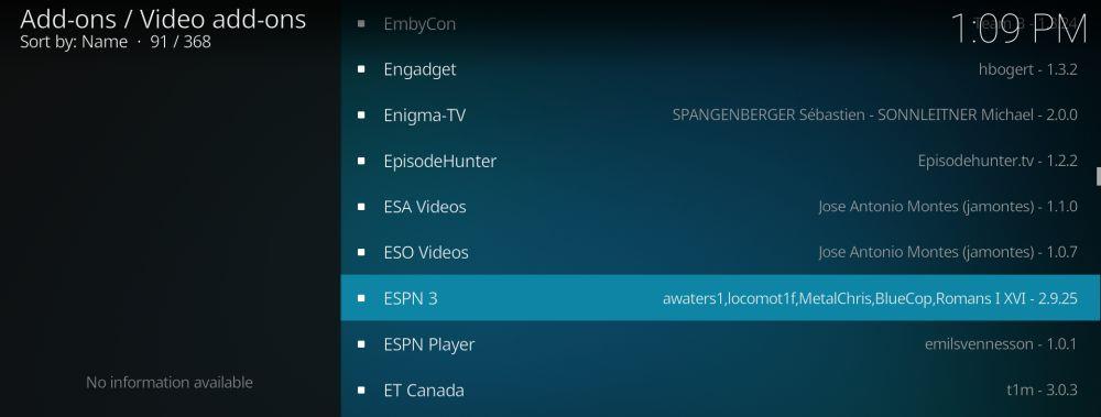 Installa il componente aggiuntivo ESPN 3 per Kodi: guarda gli sport in diretta con ESPN 3