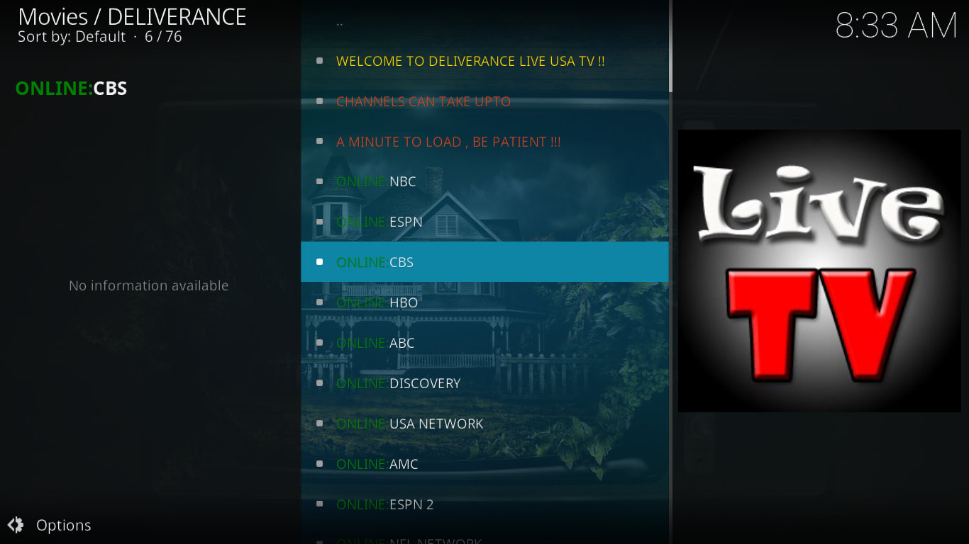 Add-on Deliverance para Kodi (alternativa ao Sports Devil) Add-on Deliverance para Kodi (alternativa ao Sports Devil)