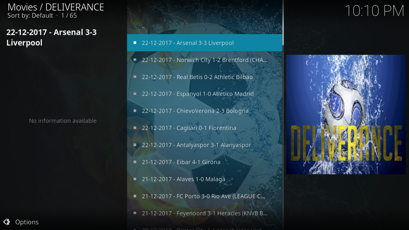 Add-on Deliverance para Kodi (alternativa ao Sports Devil) Add-on Deliverance para Kodi (alternativa ao Sports Devil)