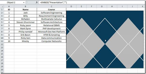 Incorporar vídeo no Excel 2010