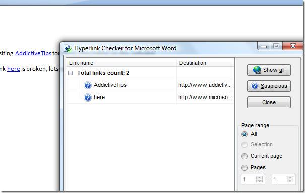 Microsoft Word-documentcontrole op verbroken links Microsoft Word-documentcontrole op verbroken links