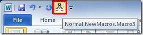 Word 2010：建立巨集按鈕並從快速存取工具列存取它。