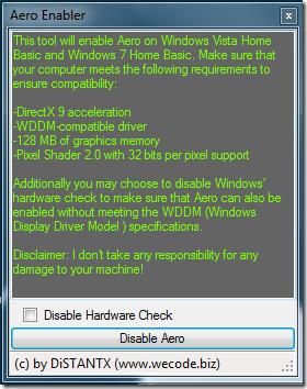 Включить Aero в Windows 7 Домашняя базовая