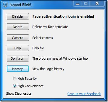 برنامج التعرف على الوجه لتسجيل الدخول [Windows]