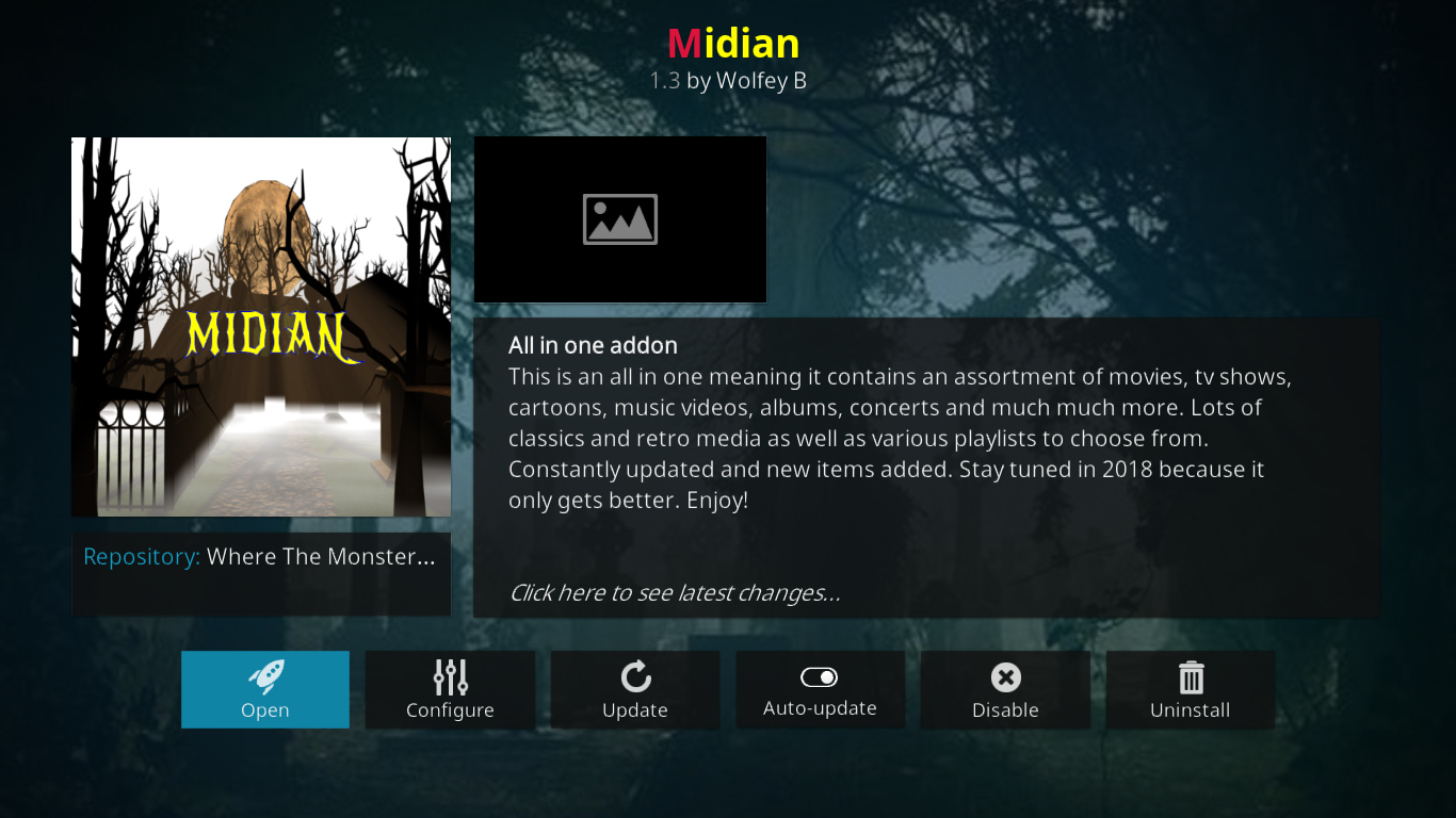 KodiのMidianアドオン：インストール方法と概要