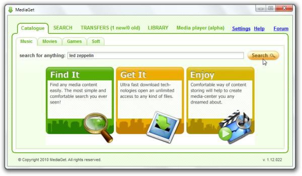 MediaGet TorrentクライアントでTorrentを検索、管理、ダウンロード