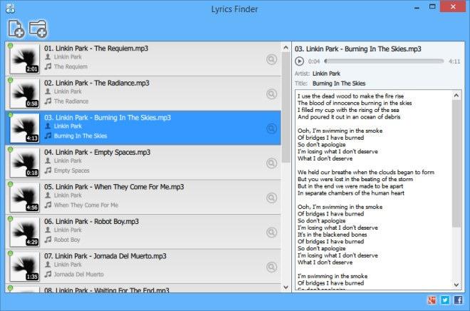 Lyrics Finder 尋找歌詞並將其新增至您的 MP3 檔案中