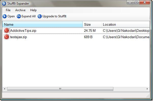 使用 StuffIt Expander 提取存檔文件