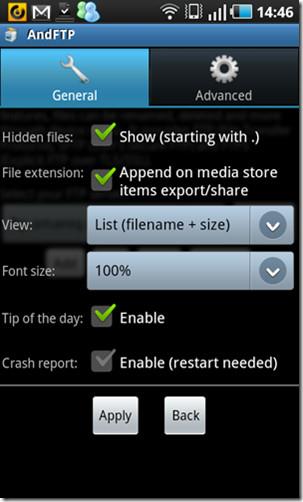 AndFTP es un excelente servidor/cliente FTP para Android AndFTP es un excelente servidor/cliente FTP para Android