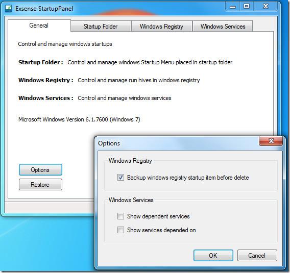StartupPanel: Verwalten des Windows-Startordners, der Registrierung und der Dienste
