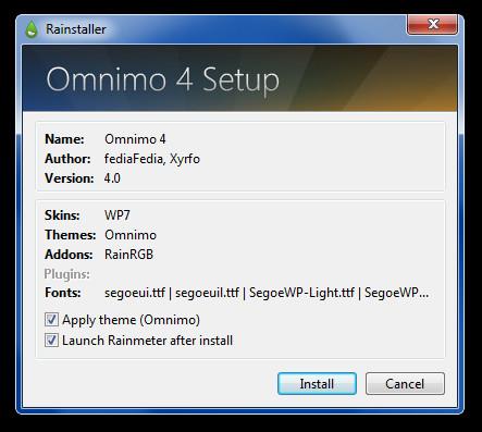 Получите начальный экран Windows 8 на Windows 7 со скином Omnimo Rainmeter