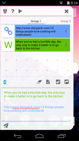 StuffMerge: собирайте и упорядочивайте текст из буфера обмена в одно сообщение [Android]