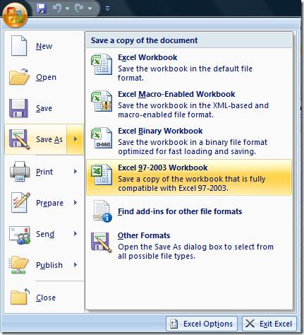 MS Excel 2007(.xlsx) を旧バージョン(.xls) に変換する 3 つの簡単な方法