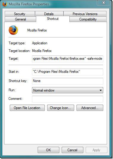 Cara Menjalankan Firefox Dalam Mod Selamat