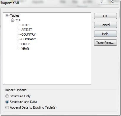 在 Access 2010 中匯入 XML 文件