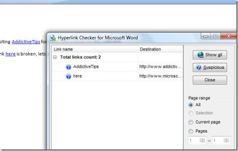 Microsoft Word-documentcontrole op verbroken links Microsoft Word-documentcontrole op verbroken links