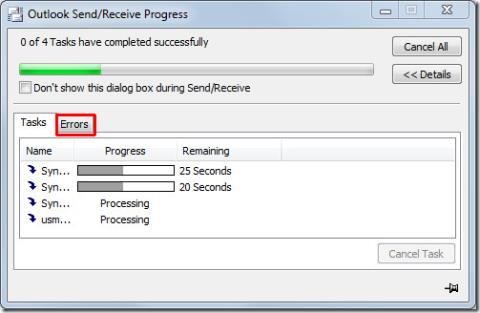 Outlook 2010 Hantar/Terima Gambaran Keseluruhan