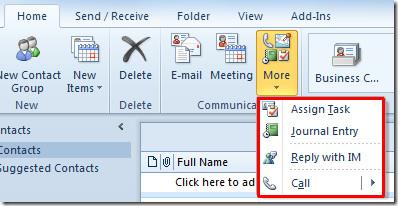 Outlook 2010 通訊錄聯絡人使用者指南