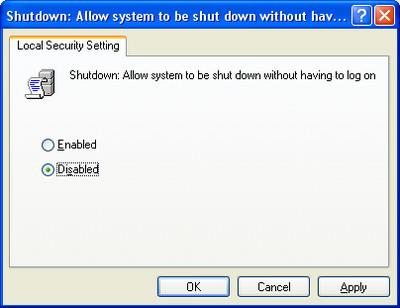 Verhindern Sie das Abmelden und Herunterfahren eines Windows XP-Computers Verhindern Sie das Abmelden und Herunterfahren eines Windows XP-Computers